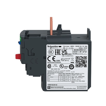 LRD04 0.4-0.63A THERMAL OVERLOAD RELAY SCHNEIDER