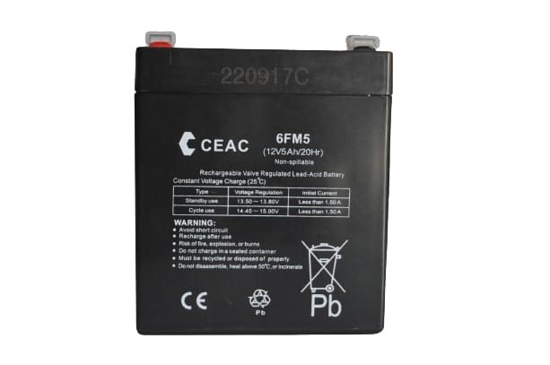 CEAC BATTERY 6FM5 (12V5AH/20HR)  LEAD ACID BATTERY