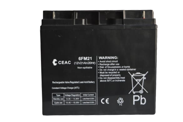 CEAC BATTERY 6FM21(12V21AH/20HR)  LEAD ACID BATTERY