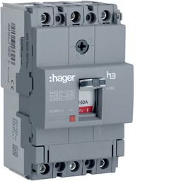 [HAG-HHA160Z] 160A TP MCCB 25KA HHA160Z HAGER